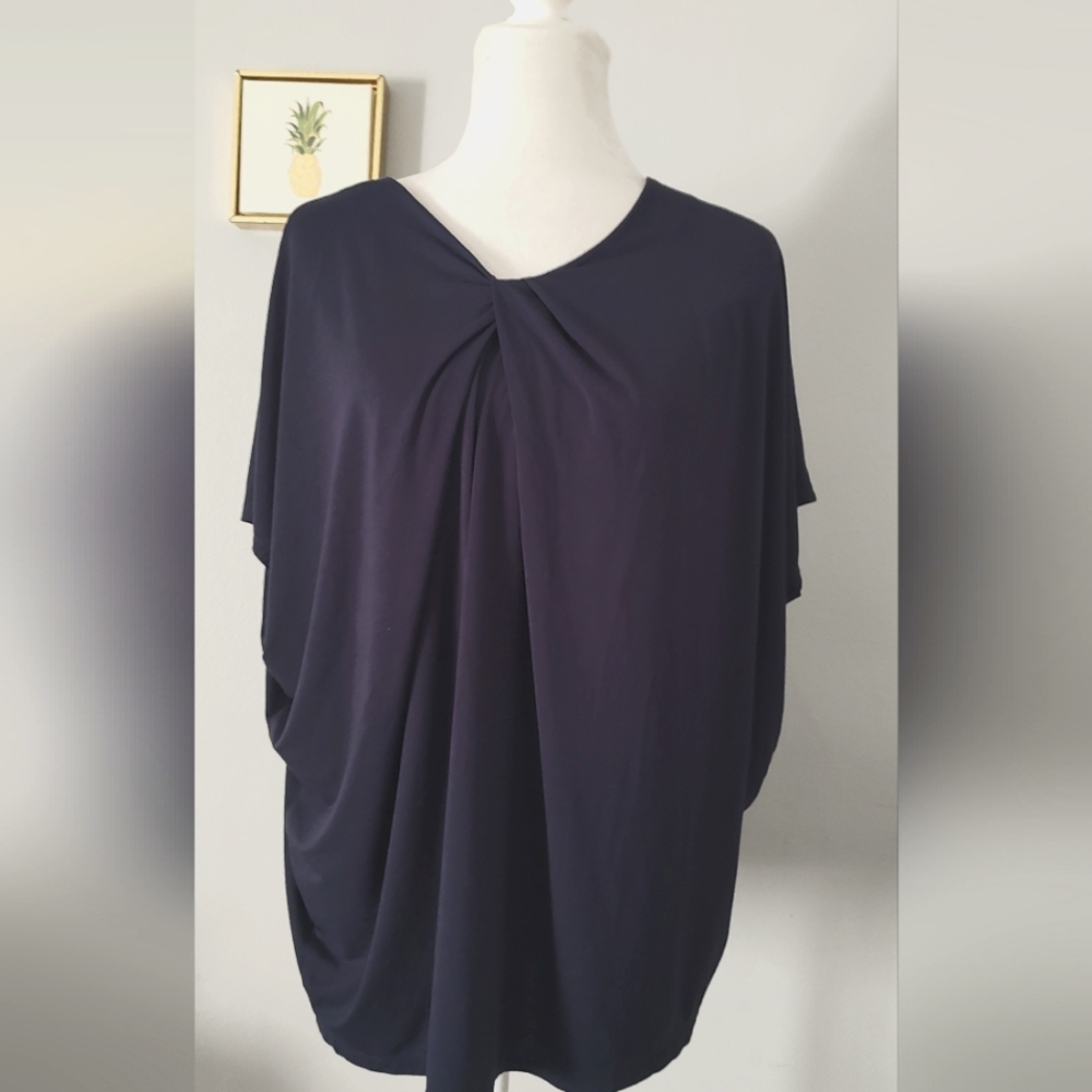 Top Blouse Martha Stewart Casual Size Medium Oversized Good Condition  Blue